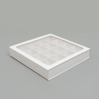 Boîte Cadeau Tiroir en Carton Blanc de Qualité Alimentaire avec Fenêtre, pour Chocolats Truffes, Saint-Valentin Fête des Mères