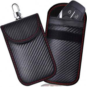 Waterproof Car Key Bag Crazy Horse Leather Car Key Case Cover and <b>Wallet</b> Organizer Bag Holder - Product Image 3