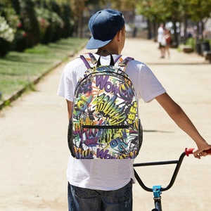 Wholesale Custom Graffiti-art Print Book Bag Unique Design <b>Backpack</b> <b>Student</b> School Bag - Product Image 6