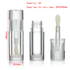 Custom Logo <b>Clear</b> Lip <b>Gloss</b> PETG/ABS Plastic Empty Tubes with Metal Brush Head for Skin Care Mascara Cosmetics - Product Image 3