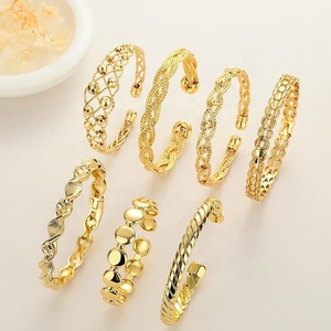 Bijouterie Joyería, Brazalete Chapado en Oro de 18K para Mujer, Aleación de Cobre, Joyería de Moda al por Mayor, Diseño de Brazalete Dorado - Product Image 6