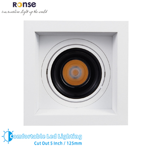 Plafonnier LED encastré carré RONSE pour intérieur, ultra-plat, 4 pouces - Product Image 2