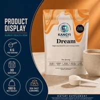 Complément Alimentaire en Poudre pour la Nuit Mélatonine L-Théanine Reishi Apigénine Magnésium Sel Marin Caramel OEM Marque Privée 180g