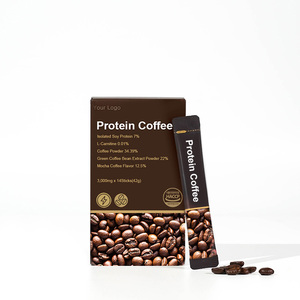 Adult Soy Protein Sugar-<b>Free</b> Coffee Powder Green Coffee Extract Enzymes Fiber L-Carnitine for Energy Metabolism <b>Weight</b> - Product Image 3