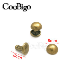 धातु मशरूम संवर्धन कीलक दौर स्पाइक Rivets डबल टोपी सजावट पंक रॉक चमड़े के बैग कपड़े सिलाई शिल्प DIY सामान 8mm - Product Image 3