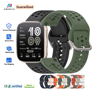 Bracelet de montre en Silicone de 22mm pour <span class=keywords><strong>Amazfit</strong></span> Bip Max, Bracelet de Sport en Silicone pour montre intelligente <span class=keywords><strong>Amazfit</strong></span> Bip 6 - Product Image 1