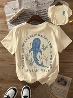 Nouveau T-shirt d'été pour femme 100 % coton à imprimé animal, coupe décontractée, manches courtes, 220g tissé