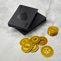 Nouvelle Boîte Double Personnalisée de Qualité Supérieure, Lisse, Étanche, Plaqué Or, Créative, Durable, pour Jeu de Cartes Familial, Cadeau Idéal