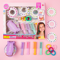 Kit de Maquillage et Coiffure pour Filles, Craie Colorante Lavable pour Cheveux, Pigment Non Toxique, Machine à Presser les Pierres Précieuses Portative