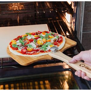 Plateau à pizza en bambou Dexin, diamètre 30,48 cm, avec poignée pliable pour la cuisson de pizzas maison - Product Image 4