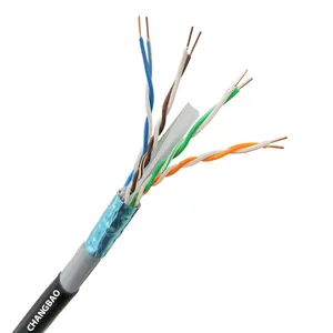 Changbao 23awg ftp cat6 outdoor cable double jacket CMXT communication cable lan cable
