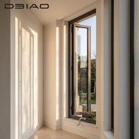 Ventanas Abatibles de Aluminio con Manivela para Seguridad Infantil, Modernas, Delgadas, Impermeables, para Apartamentos, Hoteles y Salas de Estar en Edificios Altos