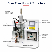 Máquina de Soldadura Neumática Semiautomática SQ-XRS02 con Control Táctil PLC 205H de Alto Rendimiento y Calentamiento Rápido de Cerámica para PCB