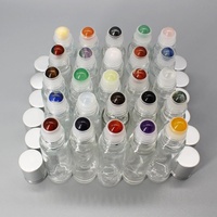 Rouleau de pierre naturelle personnalisé pour rouleau de parfum d'huile essentielle de 5ml 10ml d'épaisseur sur la bouteille en verre boules de rouleau de cristal naturel