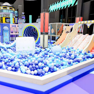 อุปกรณ์สนามเด็กเล่นในร่ม QiaoQiao บ่อบอลเชิงพาณิชย์ ผลิตจากเหล็กชุบสังกะสีและวัสดุ PP/PVC รองรับได้ 20 คน - Product Image 1