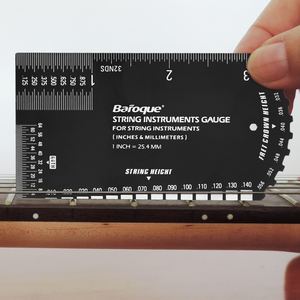 Instruments à cordes baroques jauge jauge d'action pour cordes règle métallique de poche pour basse électrique et guitare acoustique - Product Image 5