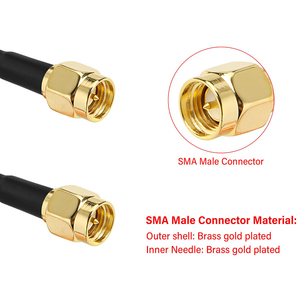 Rg316 RF cáp đồng trục SMA Nam để SMA nam với tín hiệu tổn thất thấp RF Antenna Cáp Pigtail lắp ráp cáp thông tin liên lạc - Product Image 2