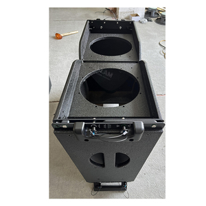 Système de haut-parleurs passifs à ligne acoustique double de 10 pouces PAKLAM AUDIO KA-210, en bois contreplaqué noir imperméable, son professionnel puissant - Product Image 2