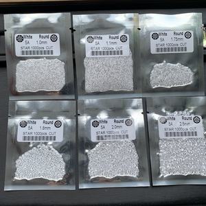 1000 pièces/paquet blanc 1mm 1.25mm 1.5mm 1.6mm 2mm 3mm 4mm 5mm 6mm 5A CZ pierre gemmes synthétiques zircon cubique pour bague boucle d'oreille bijoux - Product Image 4