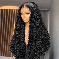 Perruque de cheveux humains bouclés bruts birmans 13x4 HD Lace Frontal sans colle, pré-coupée, en cheveux vietnamiens bruts pour femmes noires