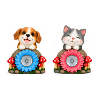 Statue de chat et de chien solaire mignonne, décoration de jardin, cadeau d'extérieur, éclairage extérieur, fabriqué en usine BSCI