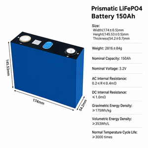 电池充电器 DY Gotion LFP Lifepo4 太阳能电池 8000+ 次循环 3.2V 150Ah 外置棱形半固态电池 - Product Image 3
