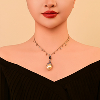 Collier de perles délicat en cuivre, élégant, léger et luxueux, micro-incrusté et exquis, avec zircon cubique, pour femme, cadeau