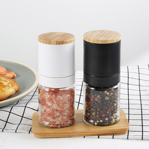 Dụng Cụ Nhà Bếp Muối Và Hạt Tiêu Máy Xay Thiết Lập Với Nắp Tre 100mlx2 Khô Gia Vị Máy Xay Có Thể Điều Chỉnh Muối Và Hạt Tiêu Nhà Máy Thiết Lập - Product Image 5