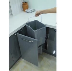 Royasy جودة عالية تصنيف تحطم 390mmx330x60mm 20L + 20L البلاستيك مستطيل الكلاسيكية Abs الحديد البلاستيك الرمادي - Product Image 4