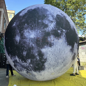 Ballon lune gonflable géant personnalisé de 4 m avec éclairage LED, ballon décoratif extérieur, lune gonflable de grande taille avec souffleur, décoration d'événements - Product Image 4
