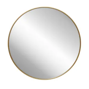 Produttore professionale specchi decorazione parete grande cerchio di lusso in metallo grande decorativo rotondo oro specchio da parete