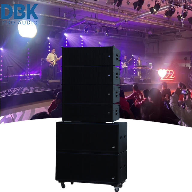 DBK Double 12 Inch Line Array Speaker with Dual 18 Inch Subwoofer Professional Concert Audio Sound Equipment for Bar