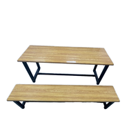 Tables et chaises de cantine avec service de pliage en design 2/4/6 places pour fibre de verre FRP grainée