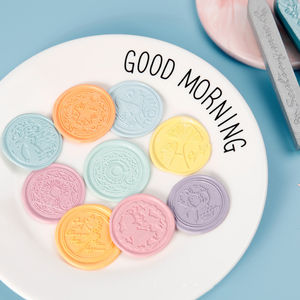 Alice Town-sello de cera de la serie, sello de cabeza de latón con tampón transparente <span class=keywords><strong>para</strong></span> álbum de recortes, <span class=keywords><strong>para</strong></span> bebés y profesores, 2022 - Product Image 2