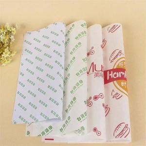 Papel encerado antigrasa para delicateses, papel para envolver sándwiches, papel impreso para hamburguesas con impresión a cuatro colores y recubrimiento de PE - Product Image 1