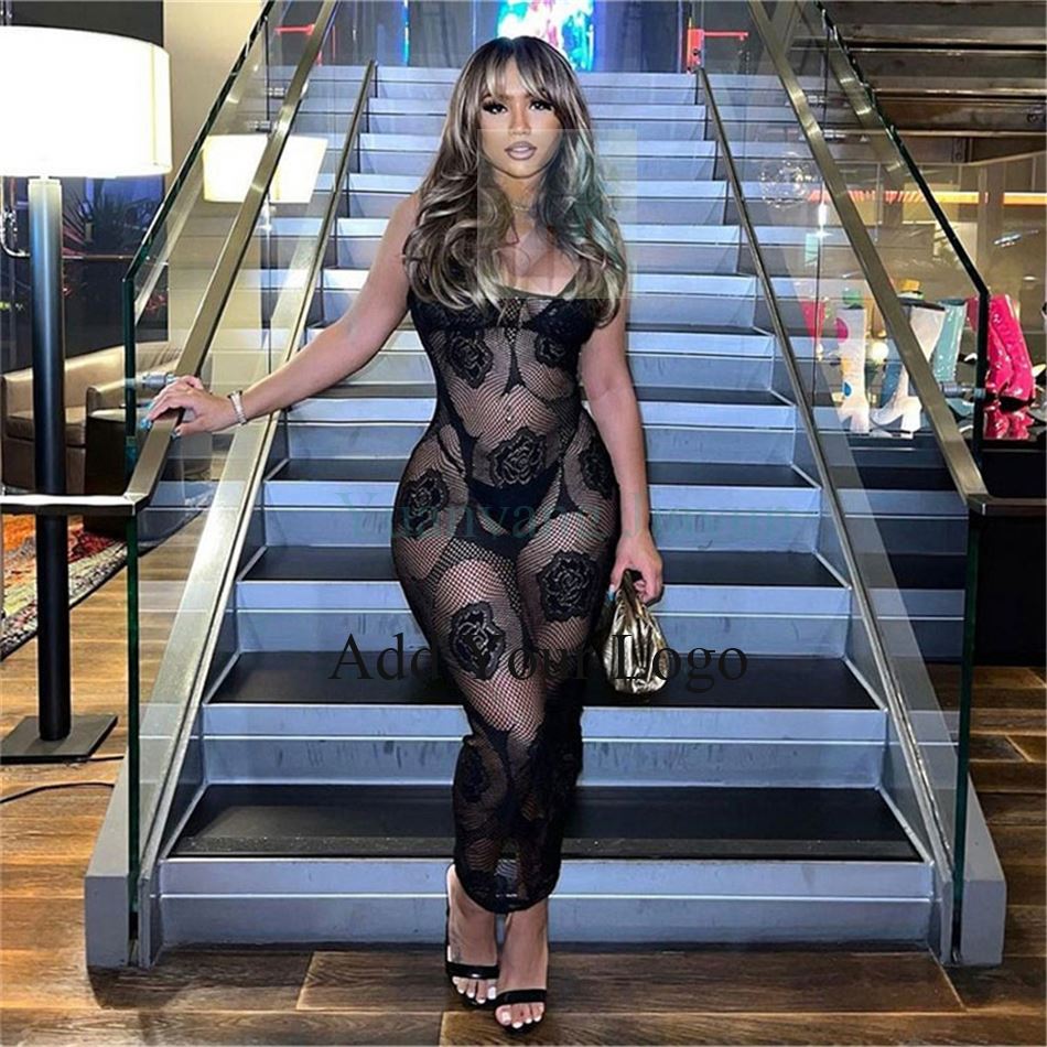 knee length dresses for ladies Amebix See-Through Midi Dress – Psylo