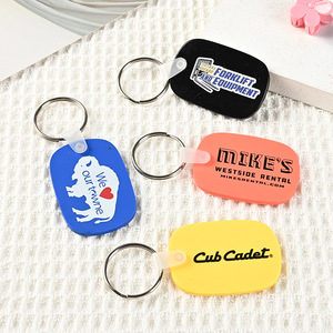 <b>Custom</b> Soft Rubber Keychains Double-Sided Digital Printing Promotional Gift <b>Keychain</b> Zinc Alloy Material China Made - Product Image 5