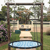 Chaise suspendue durable de 100cm pour nid d'oiseau de balançoire en maille pour enfants pour centre commercial scolaire en métal résistant à la rouille intérieur/extérieur