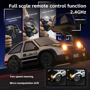 Voiture télécommandée 1:64 avec batterie intégrée 3.7V - 4 roues motrices, dérive, marche avant/arrière/raisons de volant, contrôle des lumières - Product Image 3