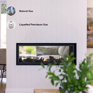 <span class=keywords><strong>Cheminée</strong></span> à gaz encastrable MEISU.CH, linéaire, au propane naturel, homologuée CSA, pour intérieur, au design moderne, pour meuble TV - Product Image 1