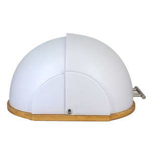 Boîte à <span class=keywords><strong>pain</strong></span> <span class=keywords><strong>de</strong></span> cuisine avec couvercle à rabat sans BPA, <span class=keywords><strong>conservation</strong></span> <span class=keywords><strong>de</strong></span> la fraîcheur, boîte à <span class=keywords><strong>pain</strong></span> <span class=keywords><strong>de</strong></span> comptoir avec base en bambou - Product Image 3