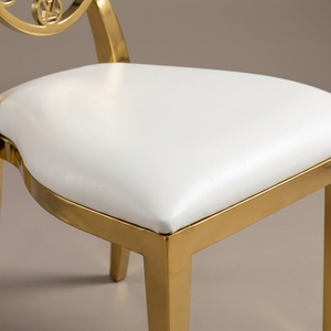 <span class=keywords><strong>Silla</strong></span> con Respaldo Ovalado y Diseño de Borde de Letras Huecas, Asiento Tapizado, para Bodas, Restaurantes, Hoteles, Uso en Interiores - Product Image 4