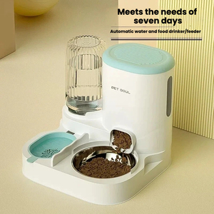 Evcil Hayvan Ürünleri Düz Desenli Plastik Evcil Hayvan Malzemeleri Kedi ve Köpek Su Sebili ve Kedi Mama Kabı - Product Image 2