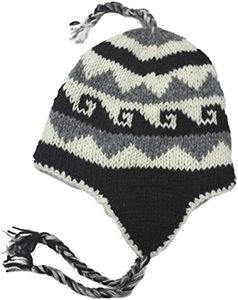 Tay Đan Unisex Len Mũ Len Mũ Tai Lông Cừu Lót <span class=keywords><strong>Nepal</strong></span> <span class=keywords><strong>Hat</strong></span> - Product Image 6