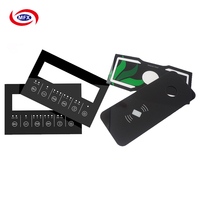 Panneau acrylique tactile personnalisé avec perforations Plaque de recouvrement en verre trempé irrégulier électroplaqué semi-transparent haut de gamme