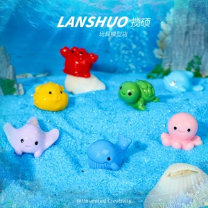 Kit de Création Artistique DIY Figurines d'Animaux Marins en Résine Arc-en-ciel, Décoration Miniature de Dessins Animés pour la Maison - Product Image 4