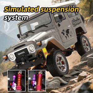 Voiture RC style FJ40 en métal texturé à l'échelle 1/16, modèle SJY-HG4-211, avec fumée, lumières et treuil simulés, jouet télécommandé pour adultes, vente chaude - Product Image 4