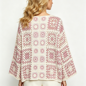 Cardigan en crochet pour femmes à manches longues avec design personnalisé, livraison rapide |   Échantillonnage rapide, MOQ flexible - Product Image 2