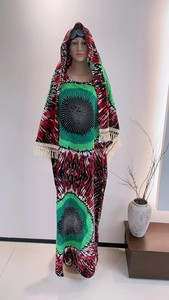 Robe d'été africaine Dashiki ample à motif géométrique avec strass, taille plus, en coton imprimé pour femme, style Boubou Femme, ODM&OEM Kanga Clothing - Product Image 6