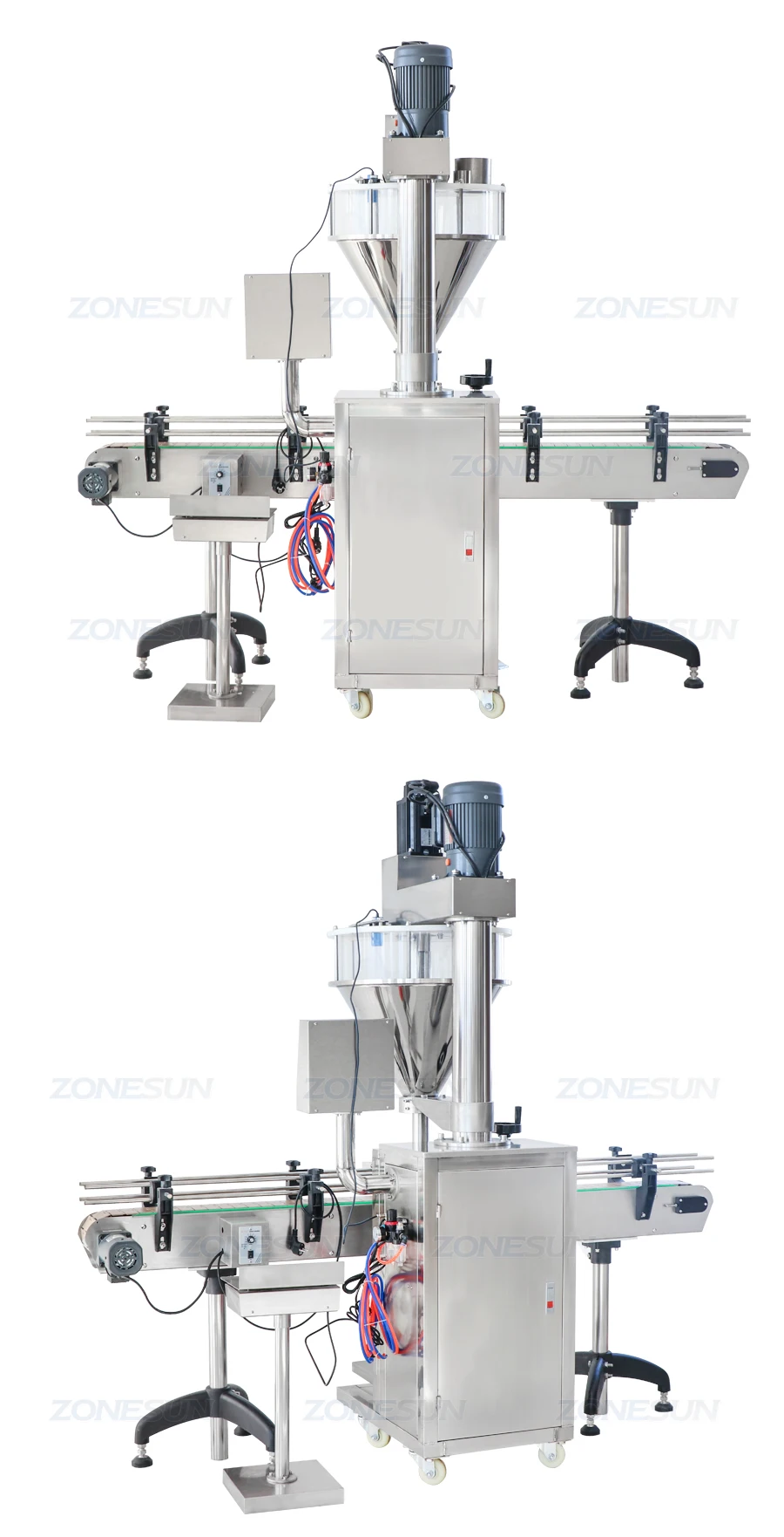 Llenadora de polvo neumática automática ZONESUN ZS-FM730A 10-2000g